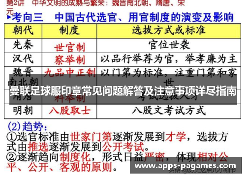 曼联足球服印章常见问题解答及注意事项详尽指南
