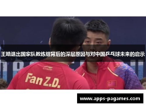 王皓退出国家队教练组背后的深层原因与对中国乒乓球未来的启示